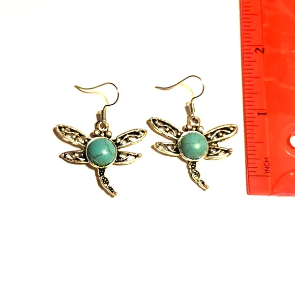 ❤ 3/$25 ALL TURQUOISE EARRINGS - Picture 2 of 2